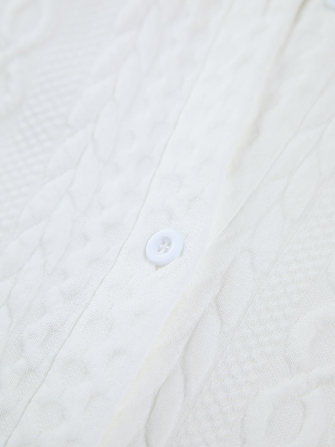 Lavine - Cable Knit Oversized Shirt