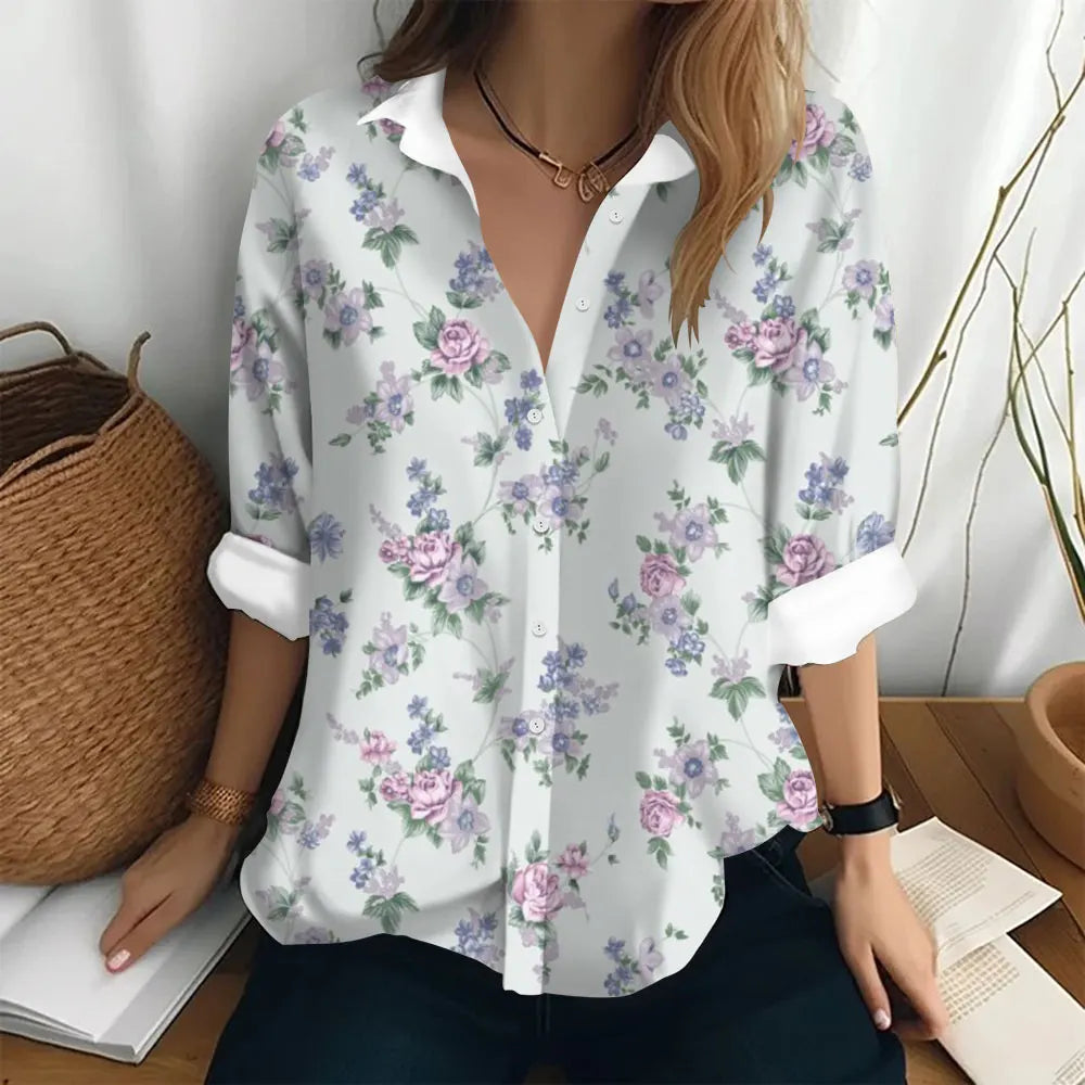 Fleur - Relaxed Floral Print Blouse