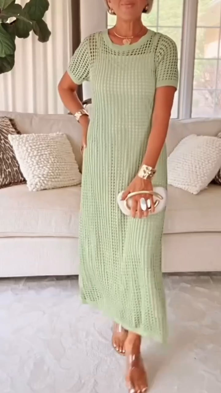 Alverra™ | Boat Neck Two-Piece Dress