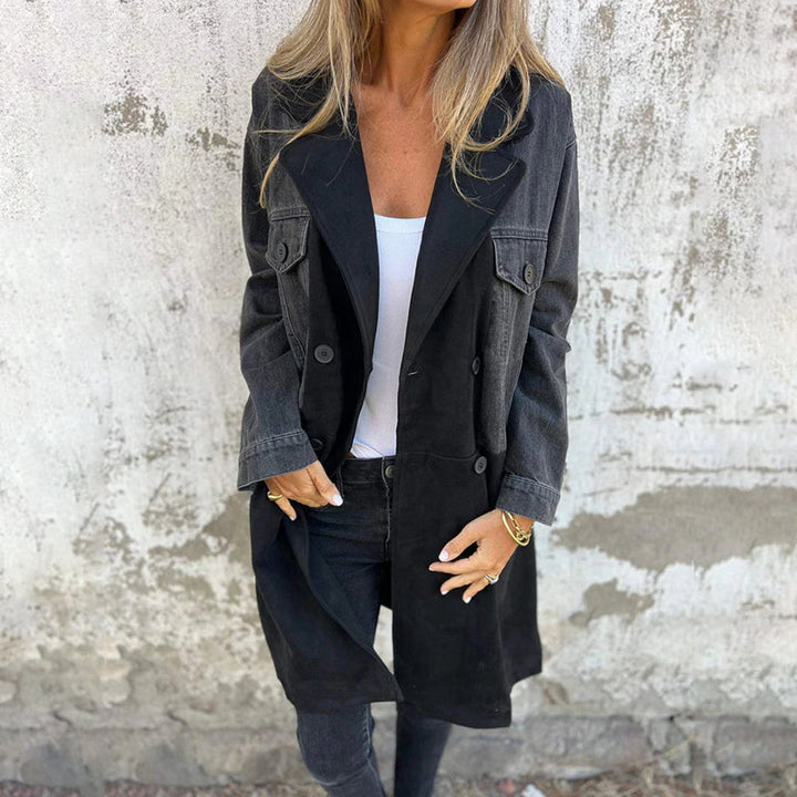 Charly Mid Length Denim Trench Coat